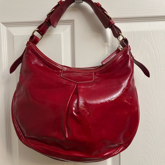 Dooney & Bourke Glossy Red Hobo Bag - Picture 4 of 9